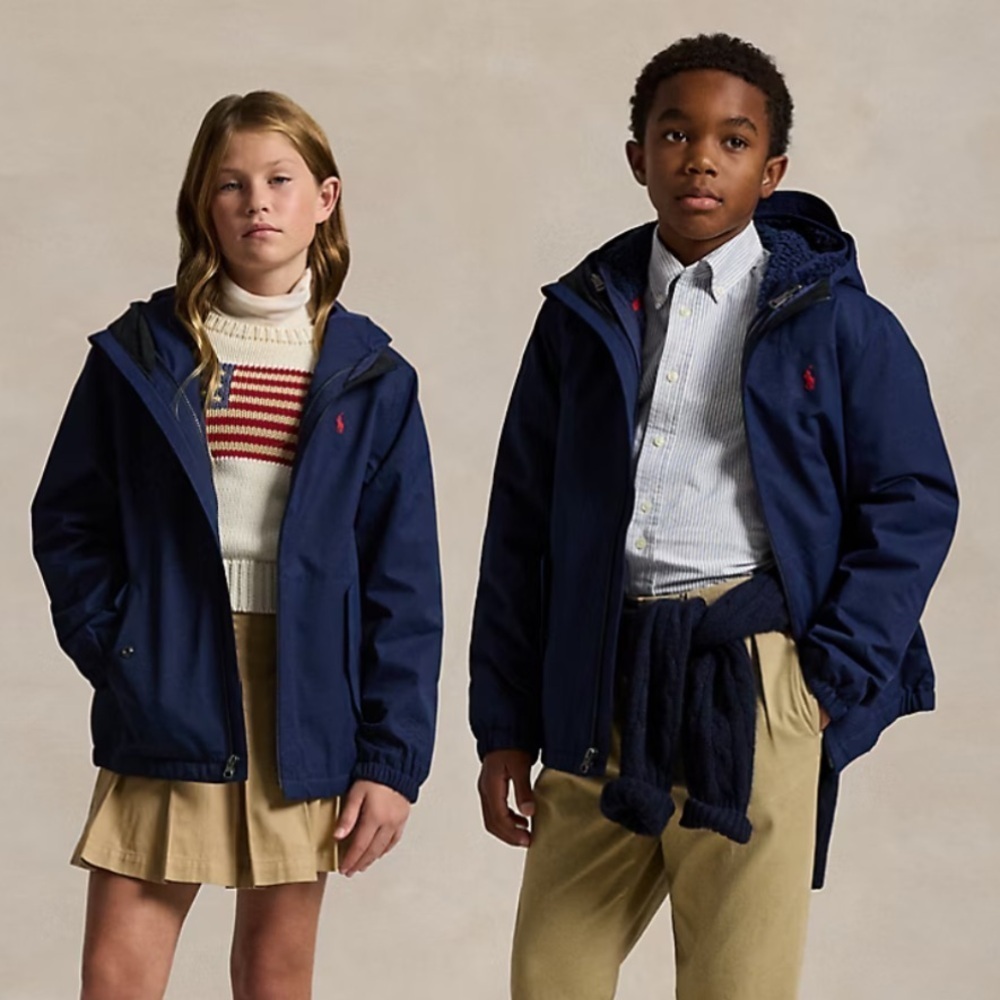 Kids Polo Ralph Lauren Navy Coat – Size 7 | $145 Retail - Picture 1 of 11